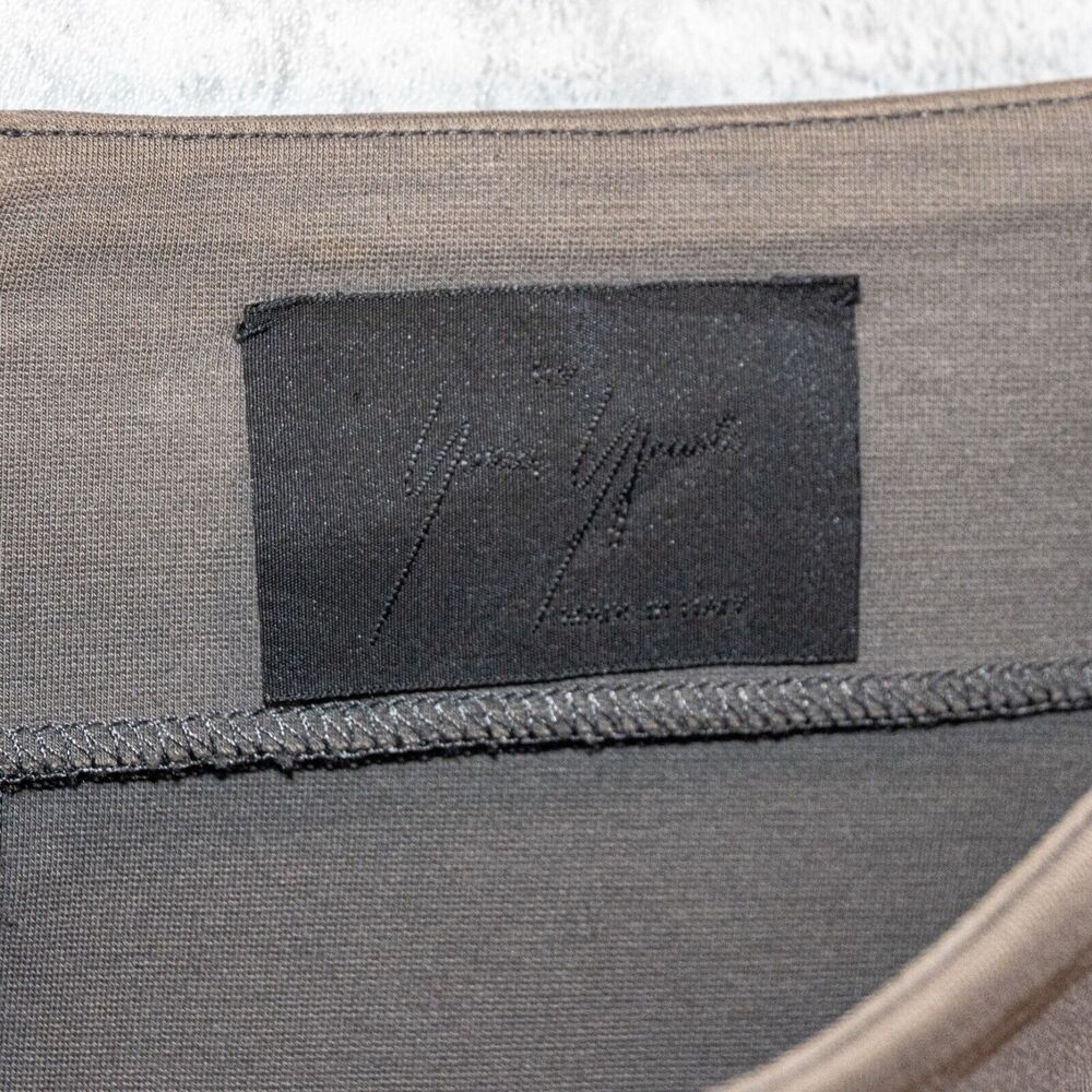 YOHJI YAMAMOTO Pencil Skirt tan gray cotton made in Italy size 48 32 - Picture 8 of 12
